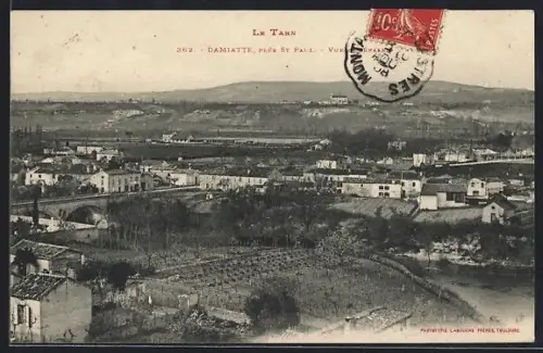 AK Damiatte prês St-Paul, Vue générale du village et de la campagne environnante