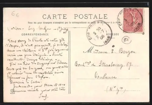 AK Cuq-Toulza /Tarn, Vue du village et de l`église sur la colline