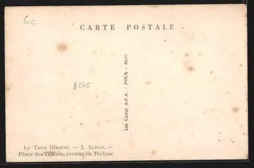 AK Alban, Place des Tilleuls, avenue de Trébas