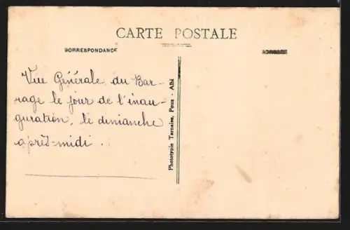 AK Graulhet, Le Barrage, vue générale le jour de l`inauguration