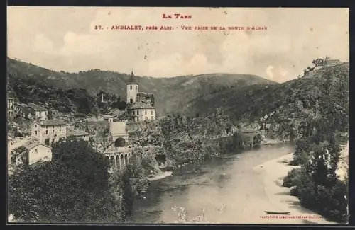 AK Ambialet /Albi, Vue prise de la route d`Alban