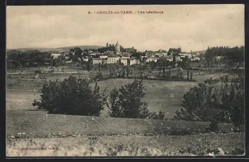 AK Anglès-du-Tarn, Vue générale du village et des champs environnants