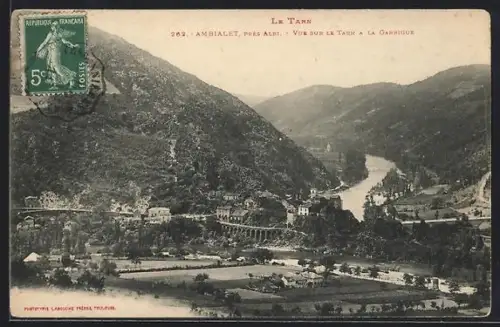 AK Ambialet près Albi, Vue sur le Tarn à la Garrigue