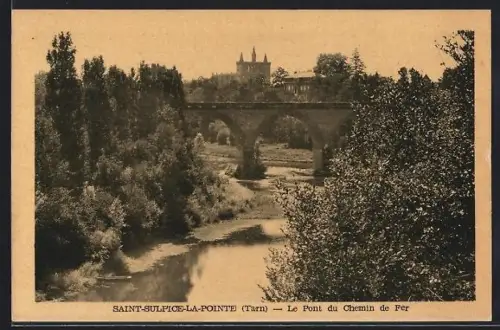 AK Saint-Sulpice-la-Pointe /Tarn, Le Pont du Chemin de Fer