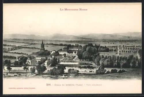 AK Sorèze /Tarn, École de Sorèze, vue générale