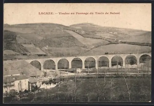 AK Lacaze, Viaduc au Passage du Train de Ballast