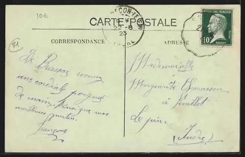 AK Brassac, Vue Générale avec troupeau de moutons et collines en arrière-plan