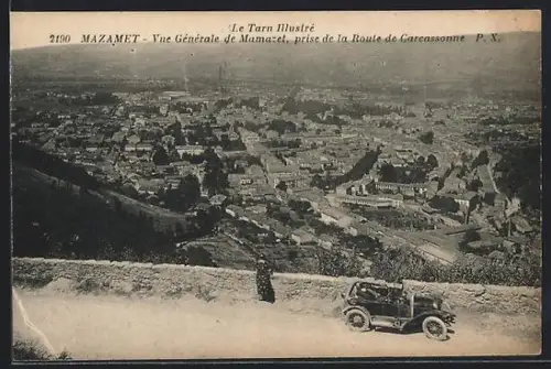 AK Mazamet, Vue générale de Mazamet, prise de la Route de Carcassonne
