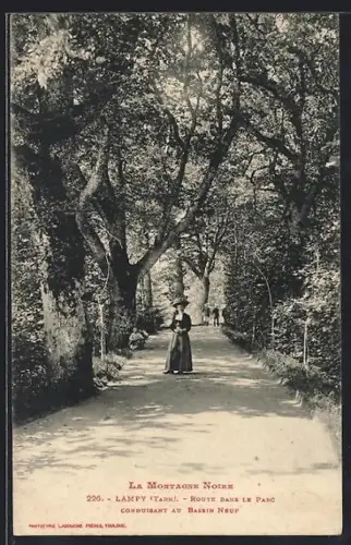 AK Lampy /Tarn, Route dans le parc conduisant au Bassin Neuf