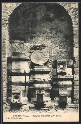 AK Cordes /Tarn, Mesures anciennes, XIVe siècle