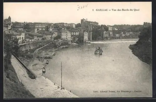 AK Gaillac, Vue des Bords du Quai