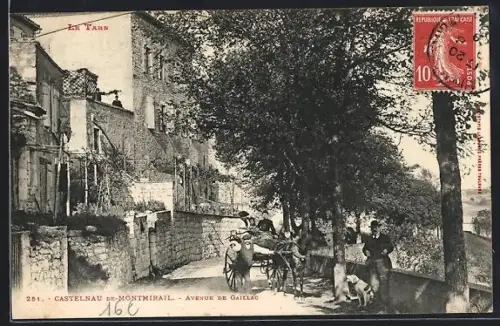 AK Castelnau-de-Montmirail, Avenue de Gaillac