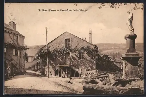 AK Trébas /Tarn, Carrefour de la Vierge