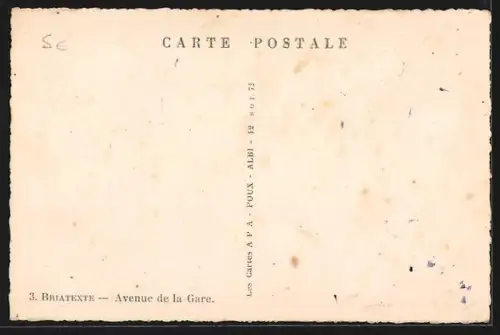 AK Briatexte, Avenue de la Gare