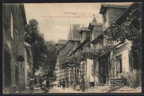 AK Villeneuve /Tarn, Près Trébas, Le Village