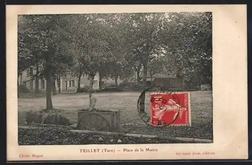 AK Teillet /Tarn, Place de la Mairie