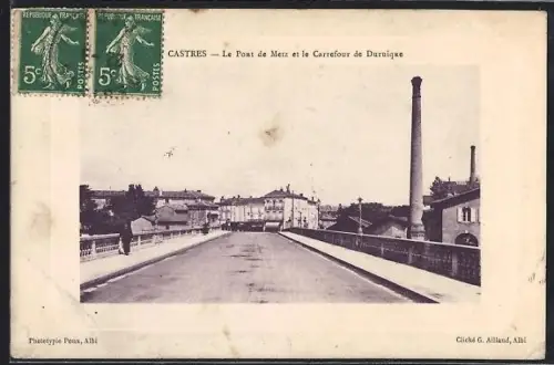 AK Castres, Le Pont de Metz et le Carrefour de Duruique
