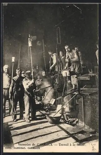 AK Carmaux, Verreries de Carmaux, Travail à la main