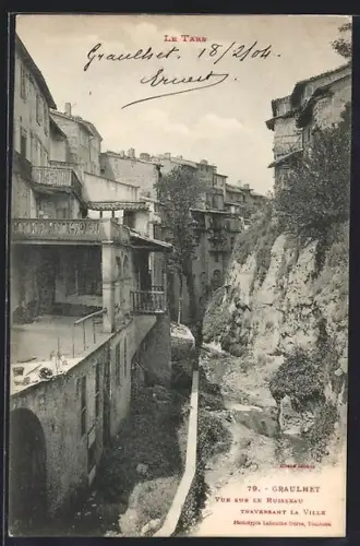 AK Graulhet, Vue sur le ruisseau traversant la ville