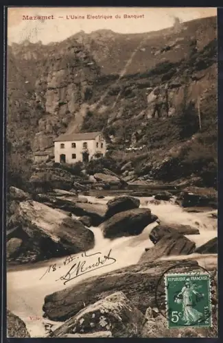AK Mazamet, L`Usine Electrique du Banquet dans un paysage rocheux