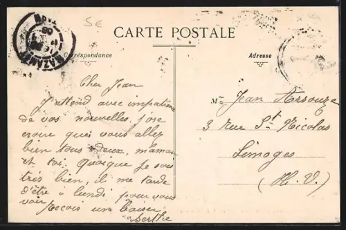 AK Mazamet, Boulevard La Sagne avec arbres et bâtiments adjacents