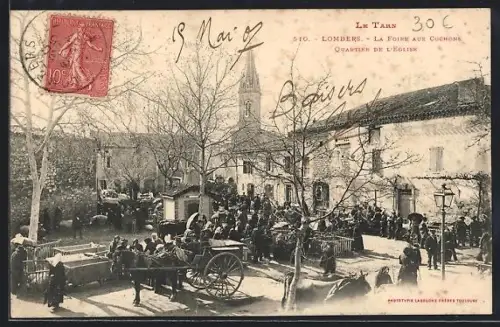 AK Lombers, La Foire aux Cochons, Quartier de l`Église