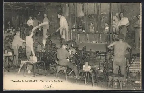 AK Carmaux, Verreries de Carmaux, Travail à la machine
