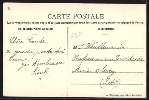 AK Poissy /S.-et-O., Bras Migneaux et garage Delmez, vus du Pont