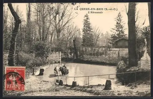 AK La Queue-en-Brie /S.-et-O., L`Abreuvoir