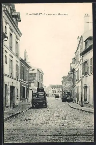 AK Poissy, La rue aux Moutons