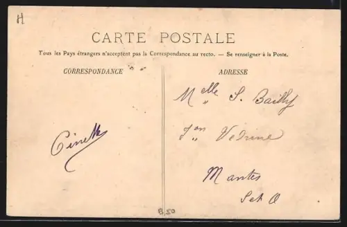 AK Saint-Martin-des-Champs, Intérieur de ferme avec animaux et poules dans la cour