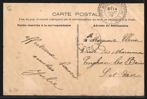 AK Saint-Nom-la-Bretèche, La Grande-Rue par la grêle