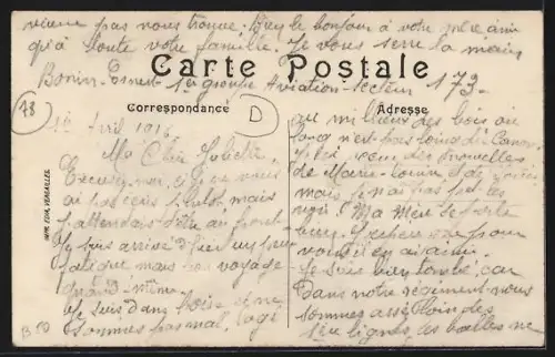 AK Saint-Cyr-l`École, Jonction de la rue de l`École et de la route de Versailles