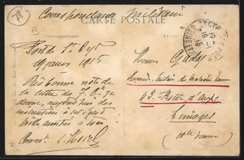 AK Saint-Cyr-l`École, Place de la République avec immeubles et passants