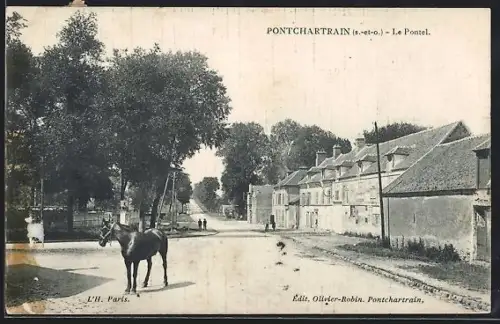 AK Pontchartrain, Le Pontel avec cheval sur la route principale