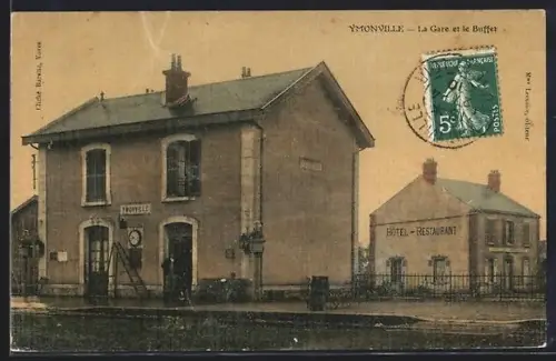 AK Ymonville, La Gare et le Buffet