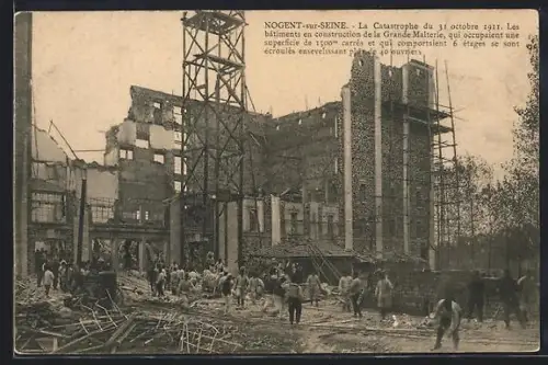 AK Nogent-sur-Seine, La catastrophe du 31 Octobre 1911