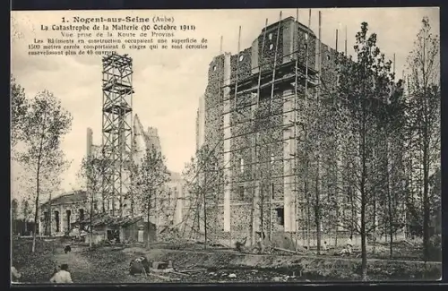 AK Nogent-sur-Seine /Aube, La Catastrophe de la Malterie, 30 Octobre 1911