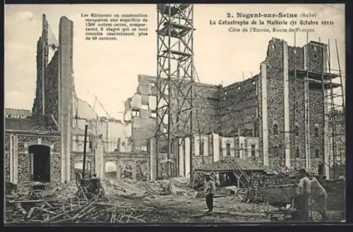 AK Nogent-sur-Seine /Aube, La Catastrophe de la Malterie, 31 Octobre 1911