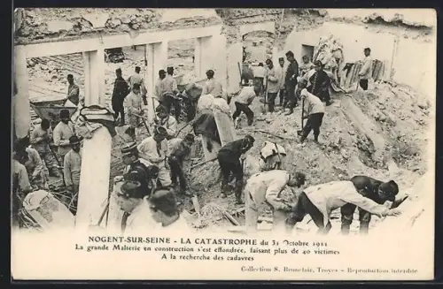 AK Nogent-sur-Seine, La Catastrophe du 31 Octobre 1911