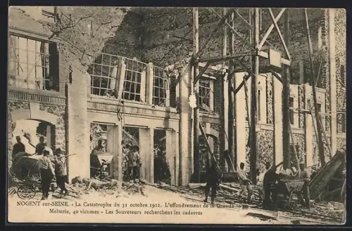 AK Nogent-sur-Seine, La Catastrophe du 31 Octobre 1911