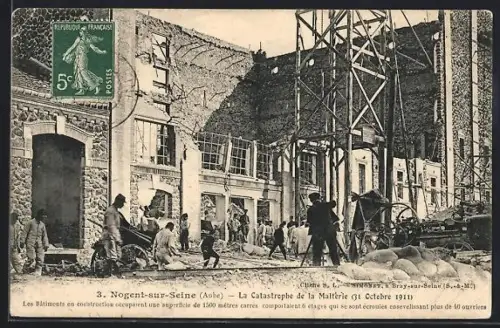 AK Nogent-sur-Seine, La Catastrophe du 31 Octobre 1911