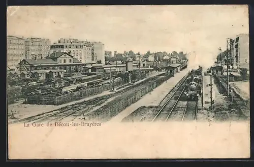 AK Bécon-les-Bruyères, La Gare