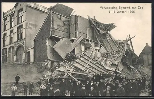 AK Egmond aan Zee, Verwoesting Januari 1906