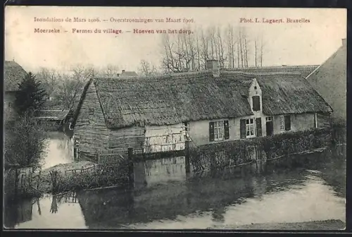 AK Moerzeke, Overstroomingen van Maart 1906, Hoeven van het dorp