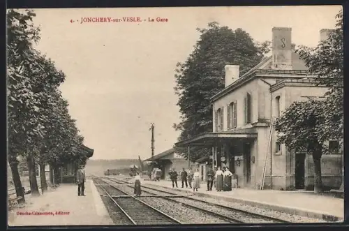 AK Jonchery-sur-Vesle, La Gare, der Bahnhof