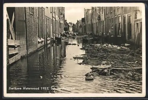 AK Zierikzee, Watersnood 1953, Schuttershofstraat