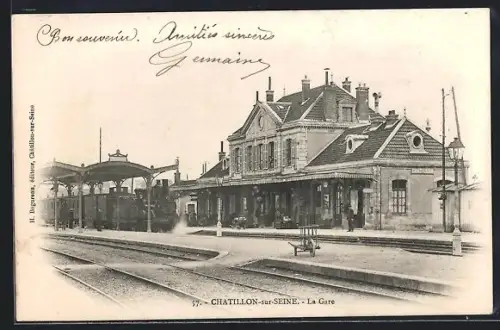 AK Chatillon-sur-Seine, La Gare, Bahnhof