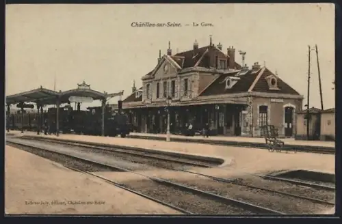 AK Chatillon-sur-Seine, La Gare, Bahnhof