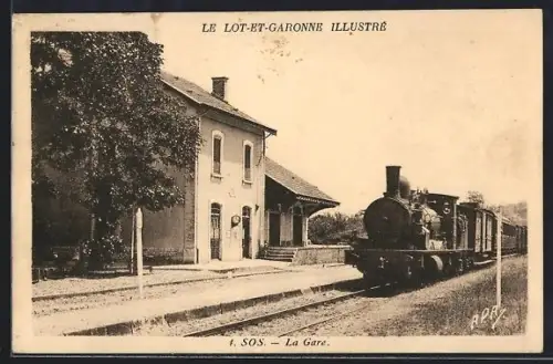 AK Sos, La Gare, Bahnhof